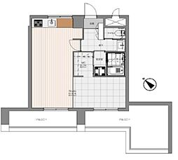 PATH駒込 4階2DKの間取り