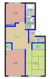 サンドリーヌ 3DKの間取図画像