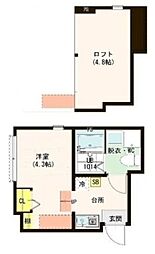 Cayman Terrace 1階1Kの間取り