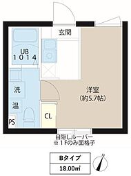 REPURE東十条駅前RESIDENCE 1Kの間取図画像