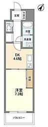 オーキッドレジデンス板橋 1DKの間取図画像