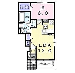 ルフナ2 1LDKの間取図画像