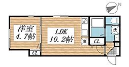 creal高田馬場III 1LDKの間取図画像