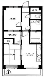 ライオンズガーデン津田沼 3階2SDKの間取り