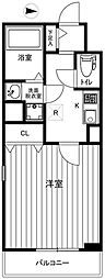 フォルテ中野坂上 1Kの間取図画像