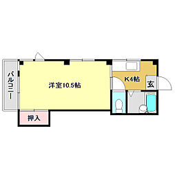 ハイツ15 1Kの間取図画像