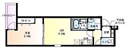 大東市三住町アパート 1LDKの間取図画像