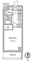 ドゥーエ南千住 2階1Kの間取り