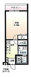 フジパレス吹田金田公園 1Kの間取図画像
