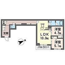 エルベ　グランデュール 00105 ｜ 千葉県市川市中山４丁目25-17（賃貸マンション2LDK・1階・65.15㎡） その2