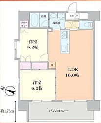 アーク松戸レジデンス 2LDKの間取図画像