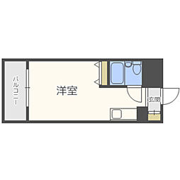 ラ・レジダンス・ド・天神 ワンルームの間取図画像
