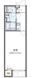 クレイノハピネス 1Kの間取図画像