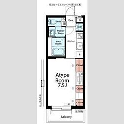 リブリ・フジヨシヅカ 3階1Kの間取り