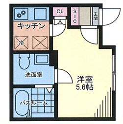 ar高円寺 2階1Kの間取り