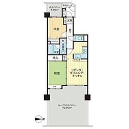 ライオンズガーデン武蔵小杉 2LDKの間取図画像