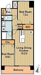 ロイヤルパークス若葉台 2LDKの間取図画像