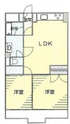 プルミエラムール 2LDKの間取図画像