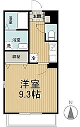アビターレ ワンルームの間取図画像