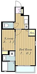 ソルテ・カトレア 1階1SKの間取り