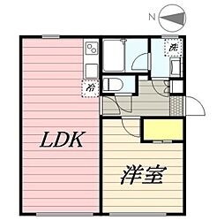 アレス中野 1LDKの間取図画像