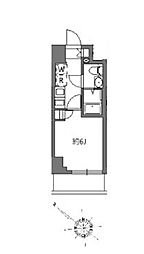 アラート横濱桜木町I 1Kの間取図画像