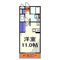 コンフォール ワンルームの間取図画像