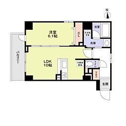 ルーセントK台東 1LDKの間取図画像