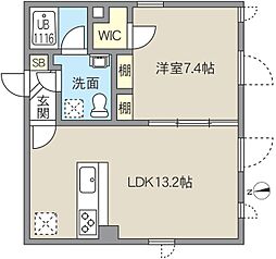 レピュア池袋本町レジデンス 1LDKの間取図画像