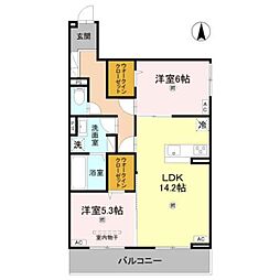 RETORIA阪南町 2LDKの間取図画像