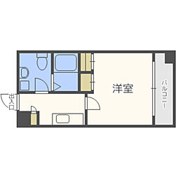 サヴォイ天神クォーター 1Kの間取図画像