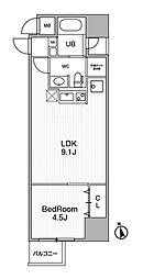 URBANFLATSIkebukuroPremium 1LDKの間取図画像
