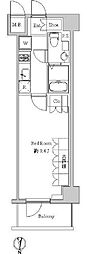 スペーシア住吉 1Kの間取図画像
