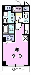 クレスト20 ワンルームの間取図画像