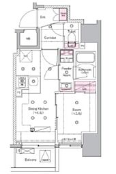 シーフォルム板橋3 4階1DKの間取り