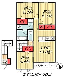 フルールA 2階/-