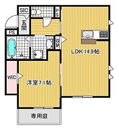 Lumiere渚SOUTH 1LDKの間取図画像