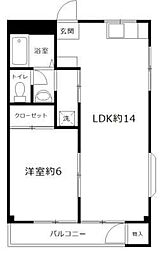 メゾンエクレール 1階1LDKの間取り
