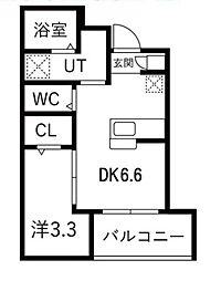 堺市堺区大浜北町2丁マンション 2Kの間取図画像