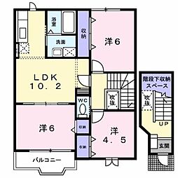 プレミオスカイB 3LDKの間取図画像