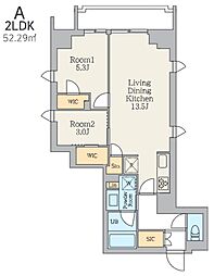 Garden Xavis不動前 2LDKの間取図画像