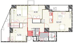 ティーズガーデン東陽町 7階3LDKの間取り