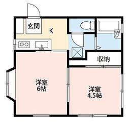 エステート向原 2Kの間取図画像