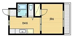 パルフェ・ド・ステージ 3階1DKの間取り