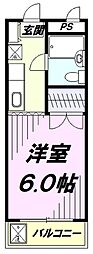 アレイタチヒ3号棟 1Kの間取図画像