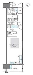 ロイヤルパークス西新井 ワンルームの間取図画像