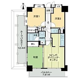 ライオンズマンション本川越駅前 3LDKの間取図画像