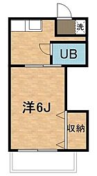 コーポ大澤 1Kの間取図画像