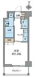 セクトール潮見 1Kの間取図画像