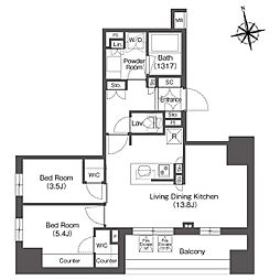 間取図画像 2LDK